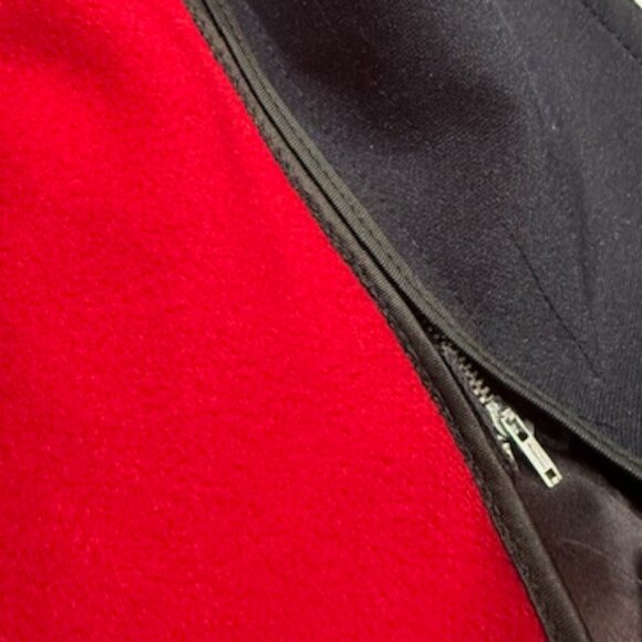 London Fog Navy Trench Coat Red Snow Cloth Wool Liner Vintage 42 Short - Picture 12 of 12